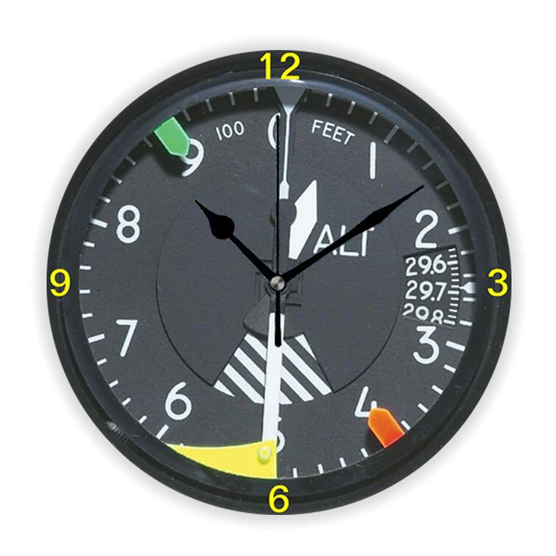 Настенные 3d-часы Geek с индикатором высотомера авиаторы для гостиной Подарочные