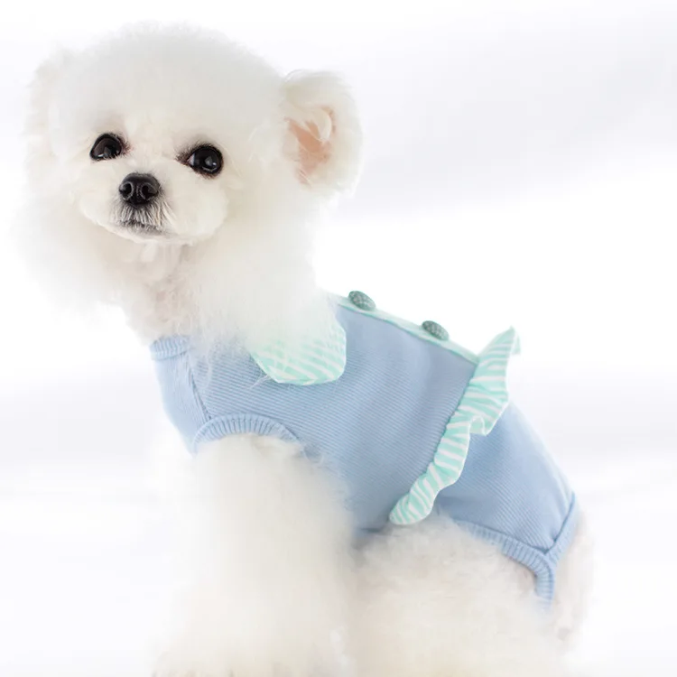 

Pink Blue Colors Two Feet Pet Clothes 2022 Newest Cool Summer Dog Clothes Knitted Two-Legged Pets Pajamas Pet Dogs Clothing