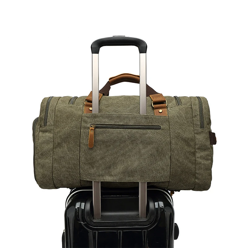 Дорожная сумка для отдыха холщовая дорожная кожаная спортивная фитнеса женская