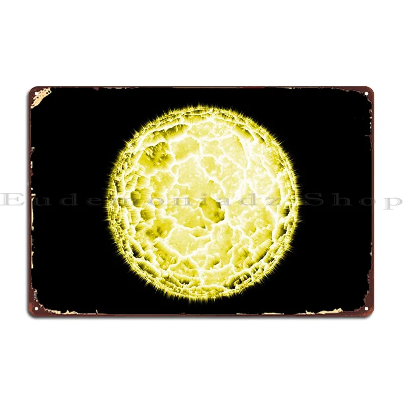 

Yellow Sun Metal Plaque Poster Cinema Decoration Garage Iron Retro Tin Sign Poster
