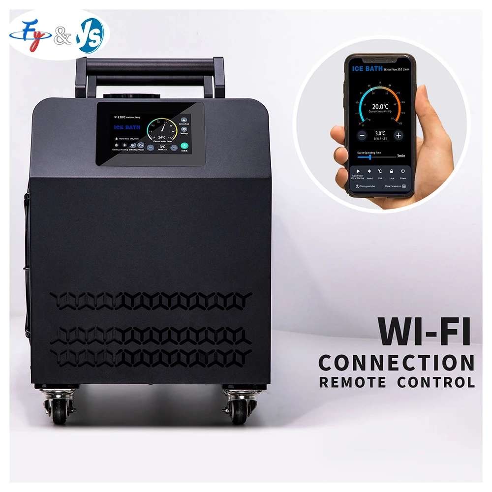 Фото OEM 1HP Охладитель для ледяной ванны с водяным охлаждением, Wi-Fi-управление, улучшенное восстановление, иммунитет, продвижение здоровья, 110 В, 220 В, для домашнего использования, с холодным подогревом №4