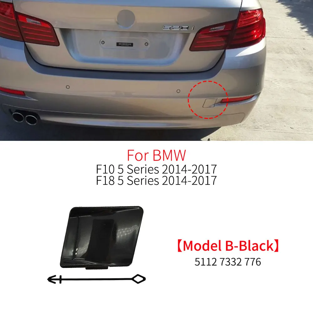

Для BMW F10 Задний бампер автомобиля, фаркоп, крышка, аксессуар, черный, белый, серебристый, для BMW 5 серии 520 523 525 528 530 535i 2011-2017