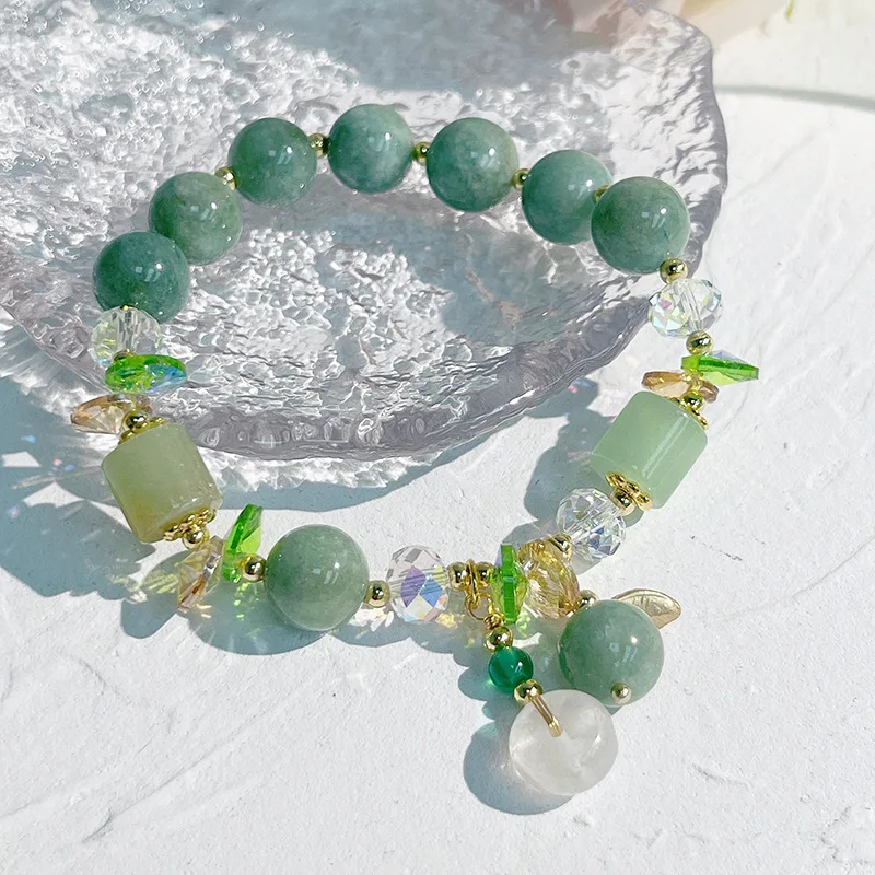 Ruifan розовое/зеленое/фиолетовое Натуральное белое хрустальное кольцо на удачу из