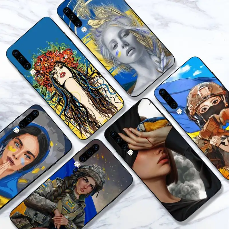 

Ukraine girl Ukraine Flag Phone Case For Huawei honor Mate 10 20 30 40 i 9 8 pro x Lite P smart 2019 Y5 2018 nova 5t