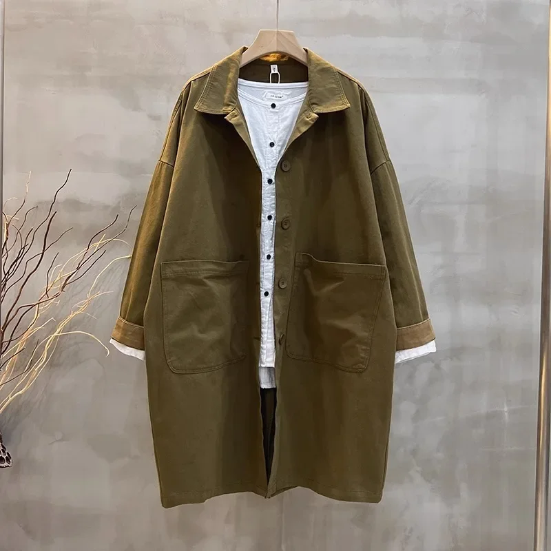 Осенняя новая японская винтажная однотонная женская свободная утягивающая