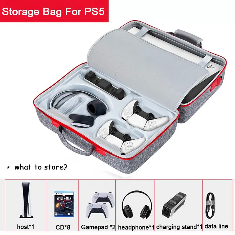 

Carrying Case For PS5 Bag Gamepad Console Controller Headphone Protective Travel Storage Handbag For Playstation 5 Accessories
