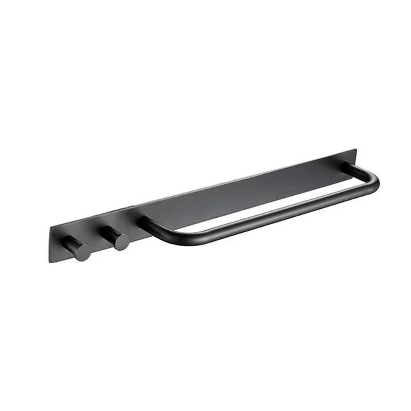 

Strong Viscose Matte Black Towel Bar Rack Coat Hook Kitchen Storage Rod Bathroom Accessories Rustproof 304 Stainless Steel