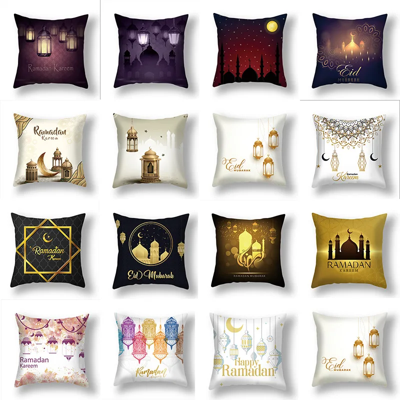 

EID Mubarak Decor Cushion Cover Ramadan Decorations For Home Islamic Muslim Decor Ramadan Kareem EID Al Adha Ramada Pillowcase