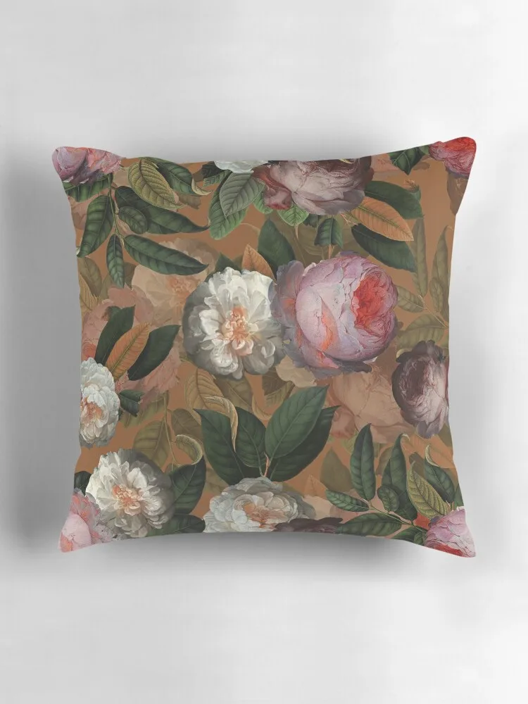 Медная декоративная подушка Jan Davidsz. de Heem в винтажном стиле с розами цветами