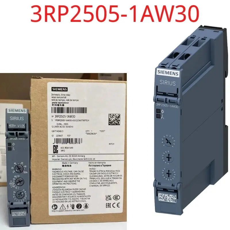 

3RP2505-1AW3 0 Новое реле времени, многофункциональное 1 изменение контакта, 13 функций 7 диапазонов времени (0,05 с... 100 Ч) 12...240
