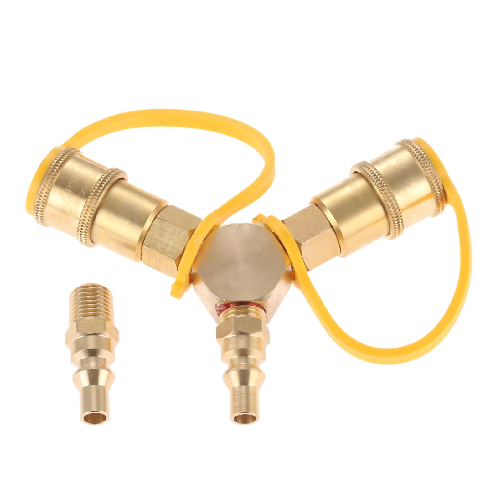 

1/4'' RV Propane Quick Connect Y Splitter Adapter RV Trailer & Quick Connect Propane Hose to Motorhome Tabletop Grill gas stoves