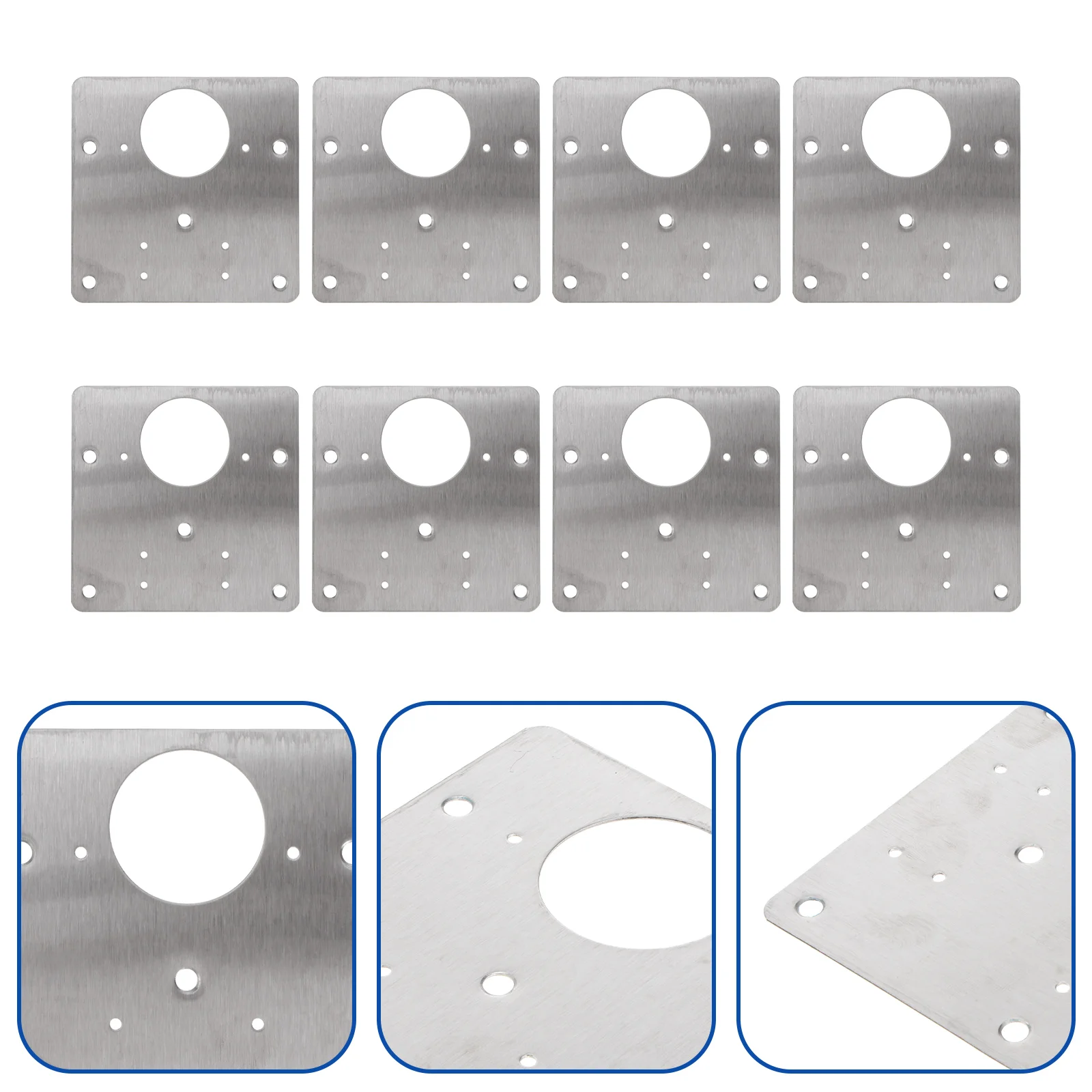 10pcs Stainless Steel Mending Plates Hinge Repair Plate for Cabinet Furniture