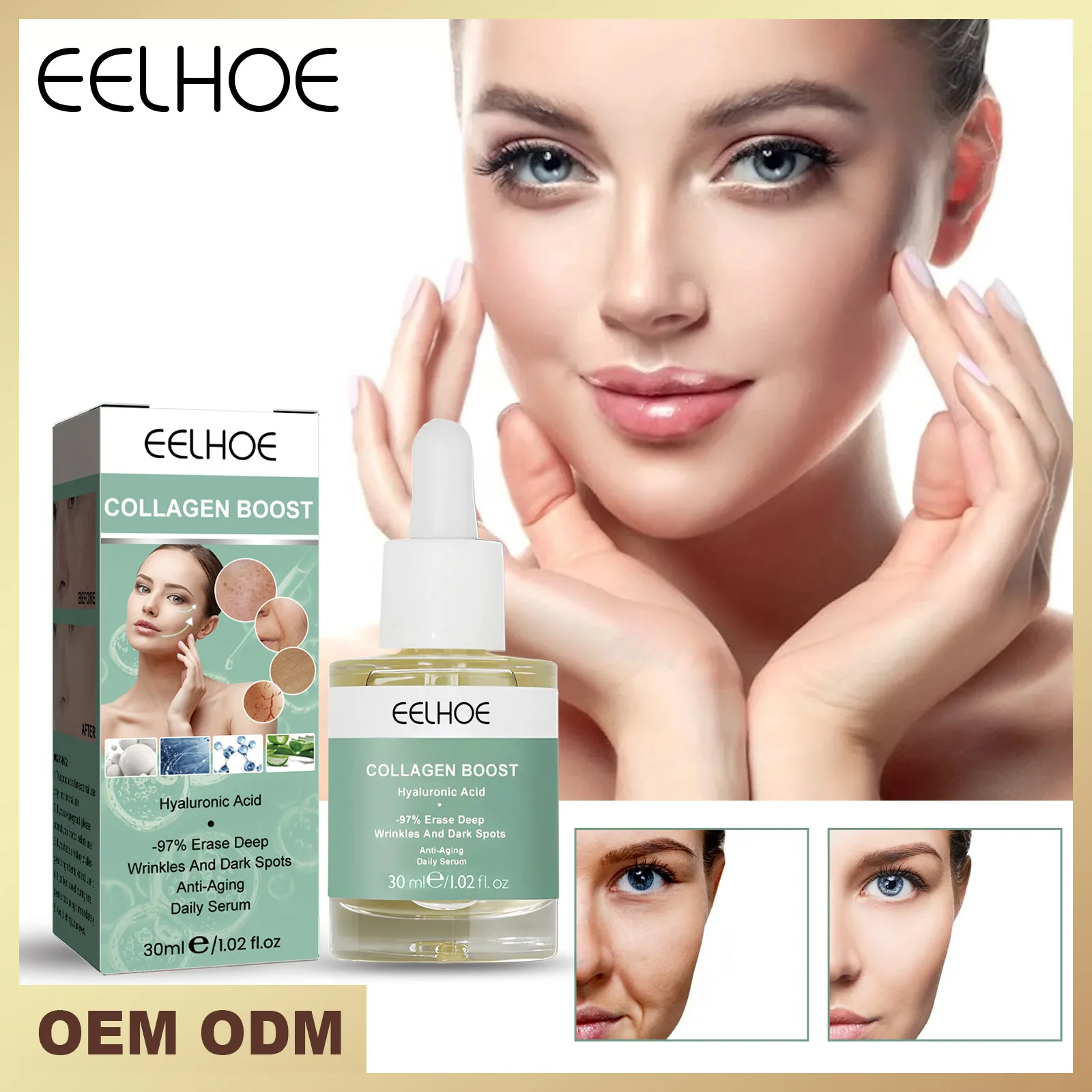 EELHOE Collagen Anti-Aging Serum Lightens Fine Lines And Wrinkles Nourishing and Repairing Anti-Aging Serum