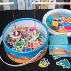 Деревянная Магнитная рыболовная игрушка, познавательная рыболовная удочка, игрушка для малышей, игрушки Монтессори для раннего развития, интерактивная игра для родителей и детей