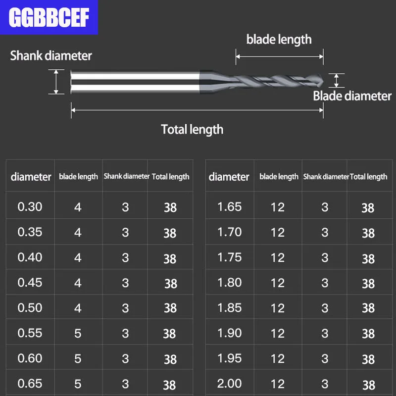 1 01 ~ 2 0 мм микро твердосплавное сверло точный мини ЧПУ сверлильный инструмент для