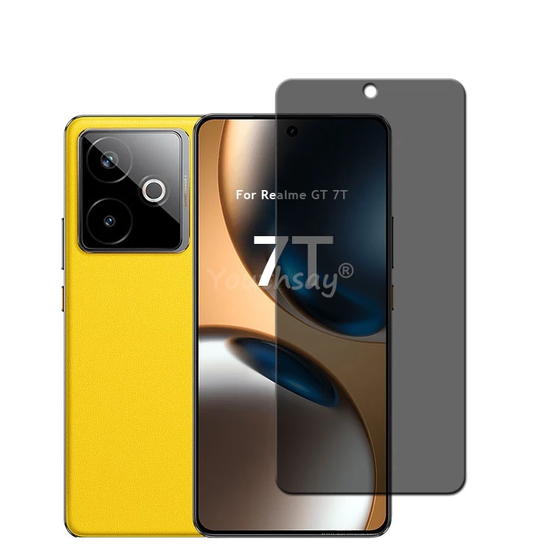 Фото Стекло для экрана конфиденциальности для Realme GT 7T, стекло, противошпионская защитная пленка для экрана, закаленное стекло Realme GT 7T, пленка Realme GT 7T №2