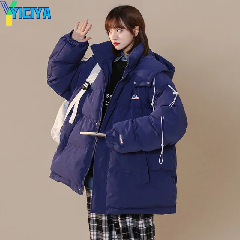 YICIYA 2023 Women Winter Parkas Coats Stylish Thick Warm Hoodies Jackets Female Clothing Streetwear Outerware Coats New Hot Y2k