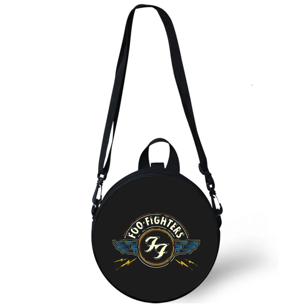 Foo Fighters Child kindergarten Bag 3D Print Crossbody Shoulder Bags For School Women Mini Round Bagpacks Rugtas Bag