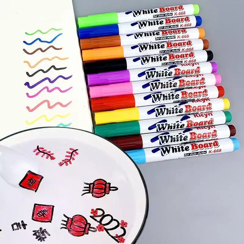 

NEW IN Magical Water Painting Pen Whiteboard Markers Floating Water Drawing Colorful Mark Pen Large Capacity Erasable Whiteboard