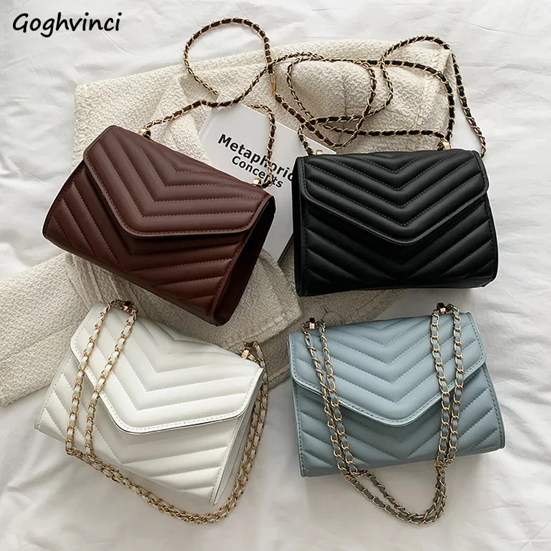 

Chains Crossbody Bags Women Retro All-match Hasp Texture PU Leather Shoulder Bag Fashion Travel Shopping Underarm Square Tote