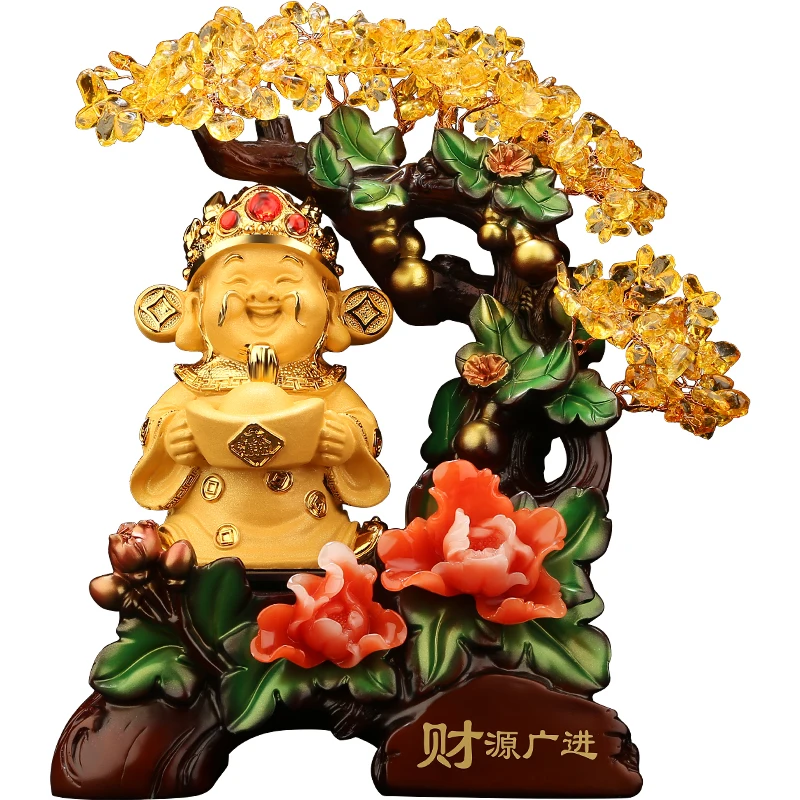 

Resin wealth tree decorations, wine cabinets, home decor, living room, wealth seeking gifts, handicrafts feng shui