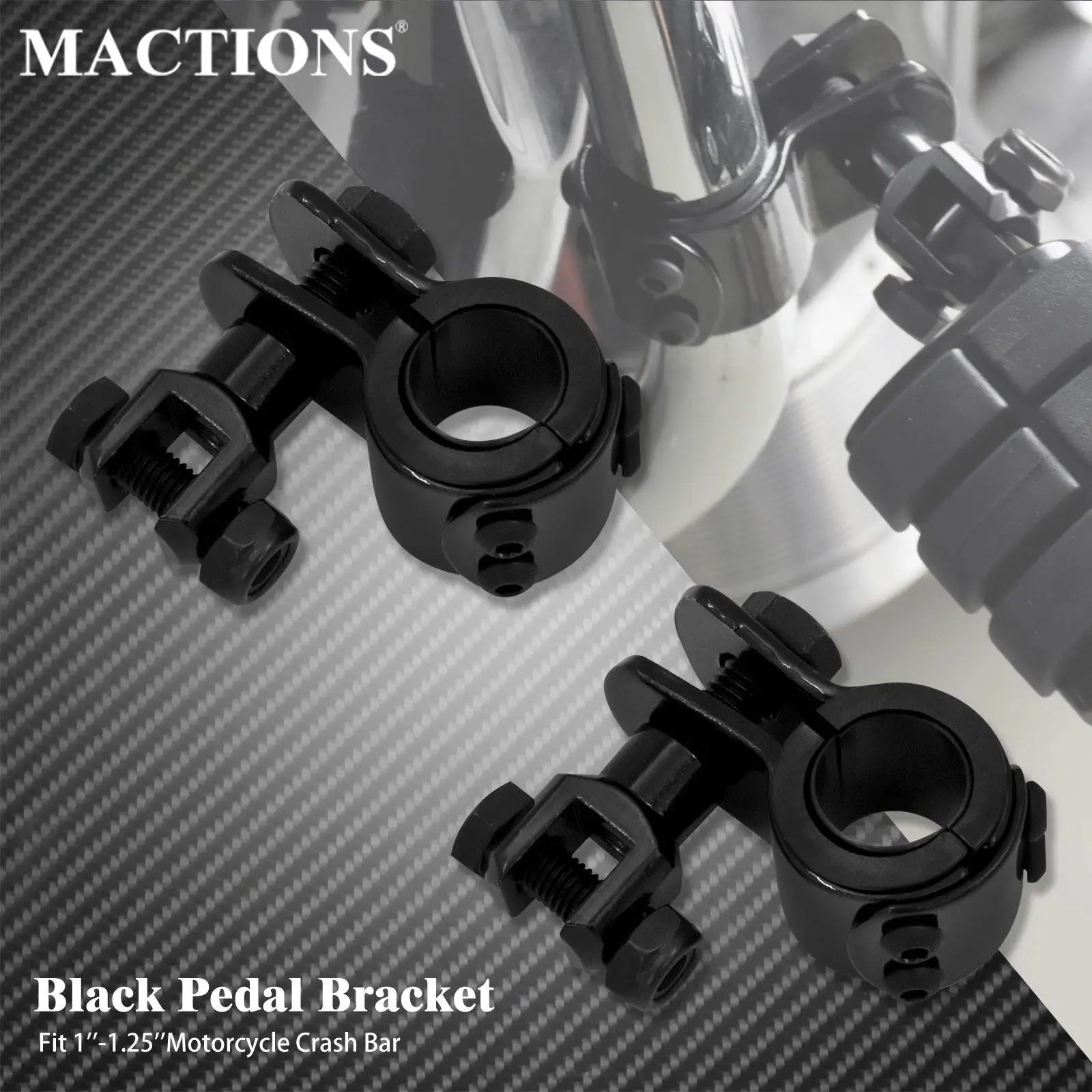 

Motorcycle Black 32mm Highway Bar Footpeg Pedal Mount Clamp For Harley Softail Dyna Fatboy Touring Sportster XL 1200 883 72 48