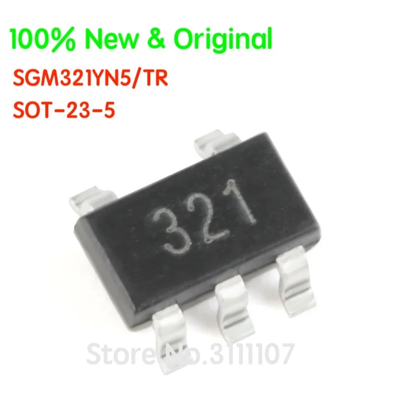 

10PCS/LOT SGM321YN5/TR 321 SOT-23-5 Rail-to-Rail CMOS Operational Amplifier Chip 100% New & Original