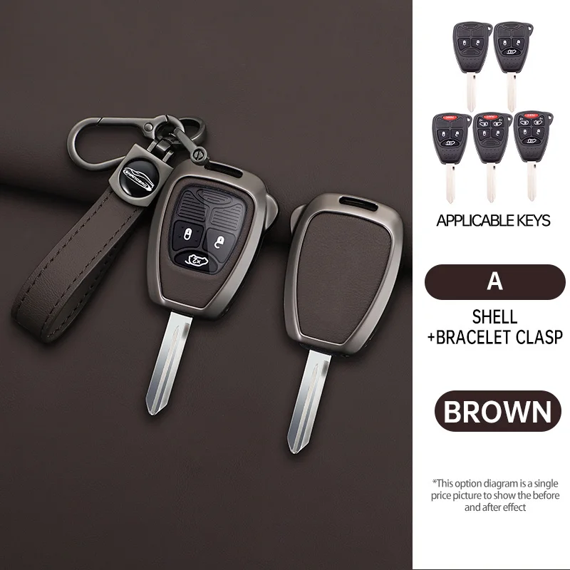 

Чехол для автомобильного ключа из цинкового сплава для Jeep Wrangler Jk Commander Grand Cherokee Chrysler Pacifica Aspen 300 Dodge Caravan, аксессуары