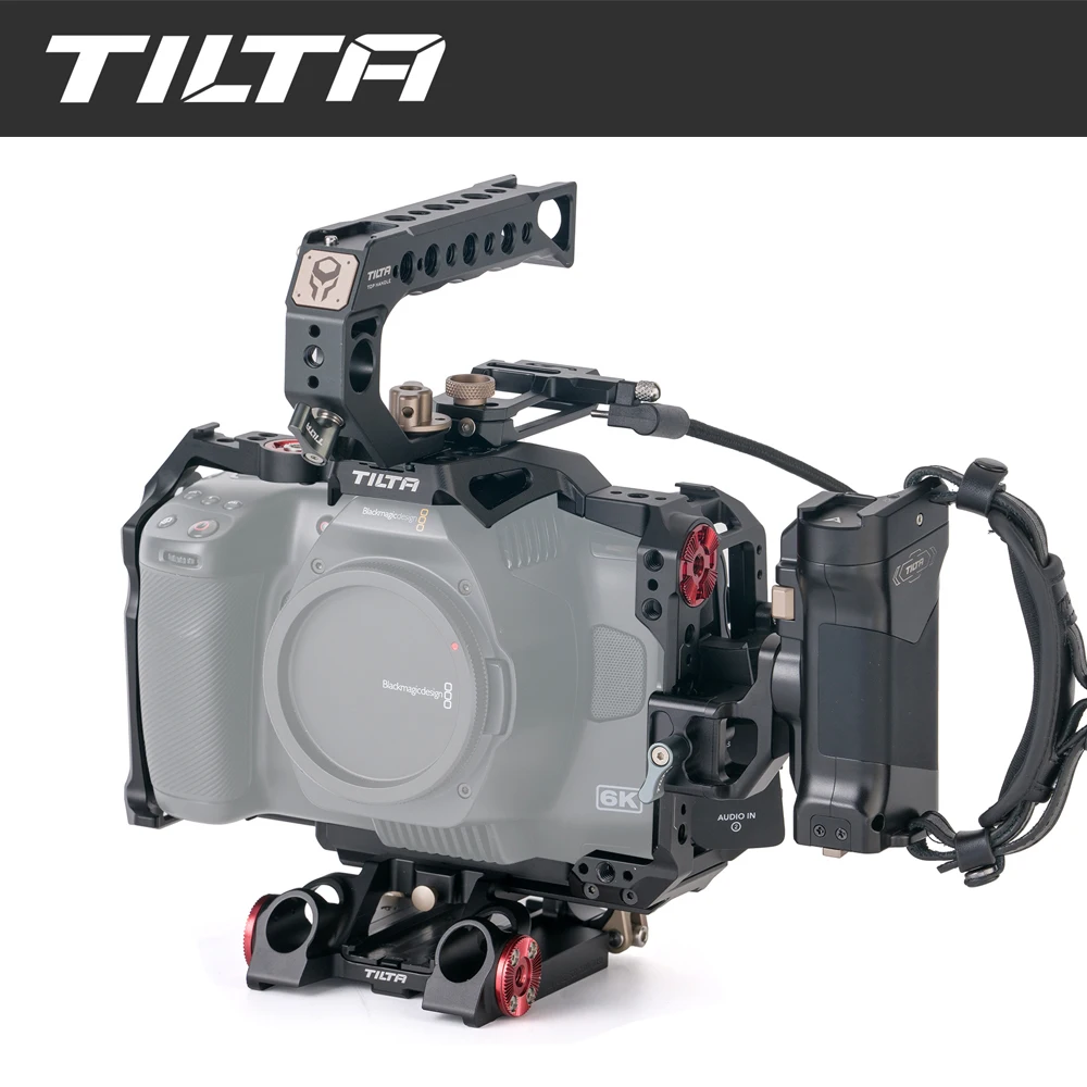 

TILTA TA-T11-B Basic Camera Cage Kit for BMPCC 6K Pro / Quick Release Handle /15mm Rod Holder / Tiltaing SSD Drive Holder