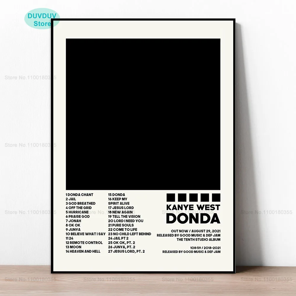 Kanye West Donda музыкальный альбом рэпер певец Современная Картина на холсте постер HD