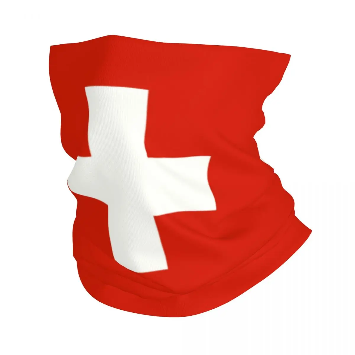

Swiss Switzerland Flag Bandana Neck Gaiter UV Protection Face Scarf Cover Men Women Headband Tube Balaclava