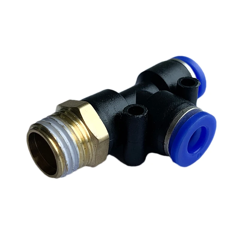 

10Pcs PD6-02, Pneumatic 1/4" Thread 6mm One Touch Push In T Joint Quick Fittings