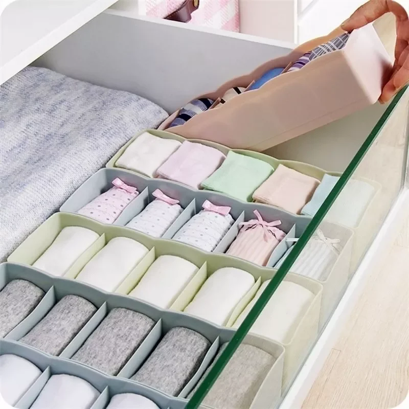 

5 Compartment Multi-Purpose Underwear Bra Tie Drawer Storage Box Makeup Organizer Drawer Clothes Socks Case Drawer Organizer
