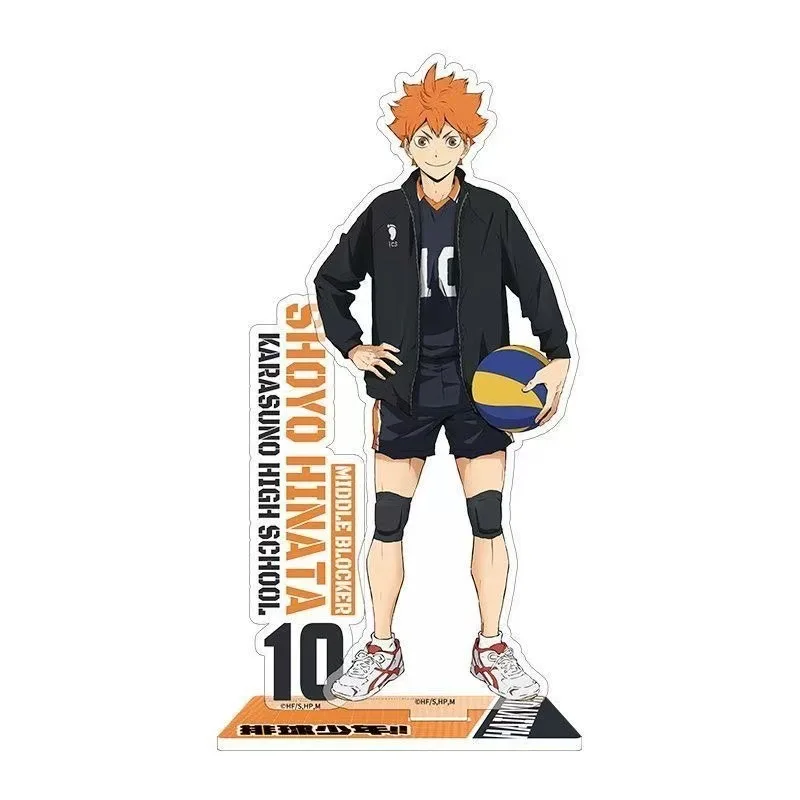 Фото Оригинальное аниме Haikyuu!! Фигурка Хината Сёйо Кей Цукишима Тобио Кагеяма акриловая стоячая тарелка Kawaii ПВХ модель игрушка в подарок №2