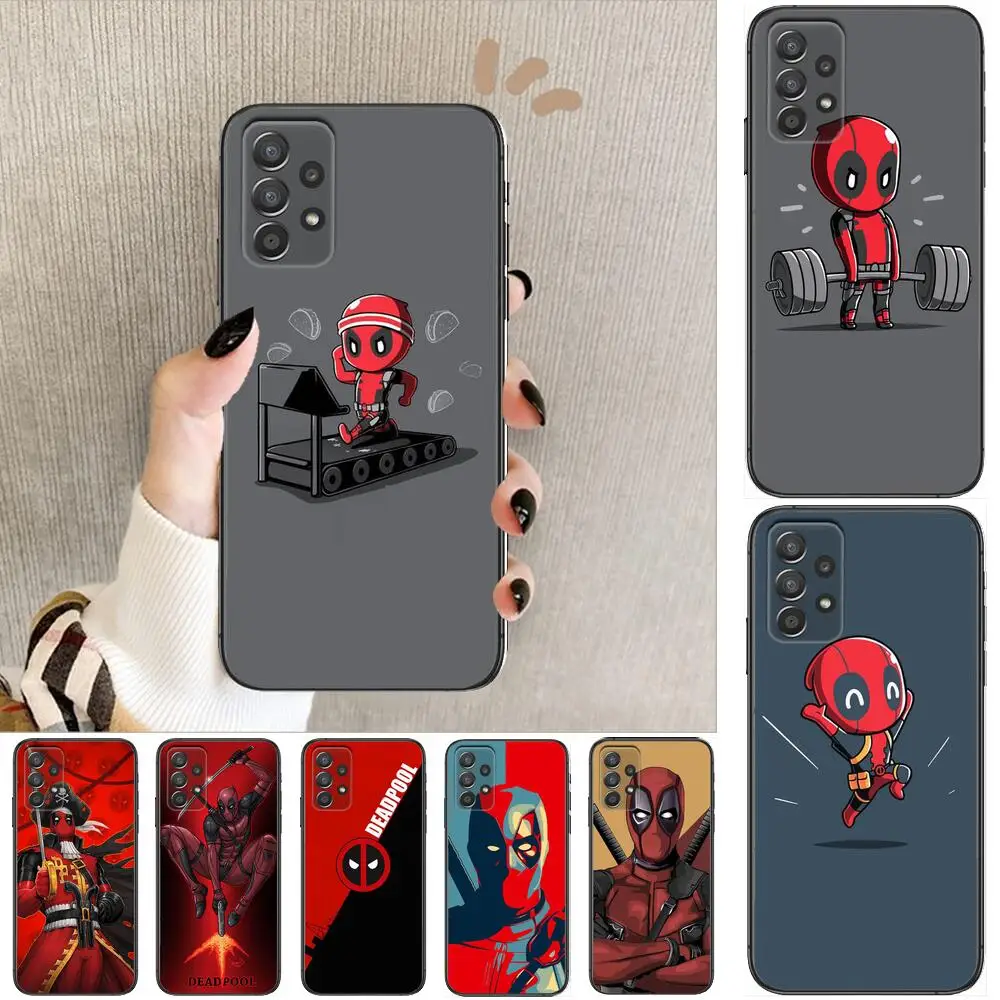 

Marvel Avengers Deadpool Phone Case Hull For Samsung Galaxy A70 A50 A51 A71 A52 A40 A30 A31 A90 A20E 5G a20s Black Shell Art Cel