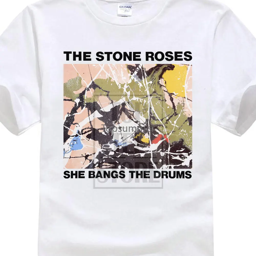 

2017 Hipster The Stone Roses She Bangs The Drums T Shirt New Grey Begging You Second Design Tops Custom Hipster Tees