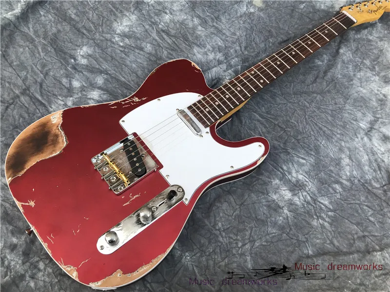 

Heavy duty relic electric Guitar OEM, TL guitar, maple neck and Rosewood fingerboard, custom accepted