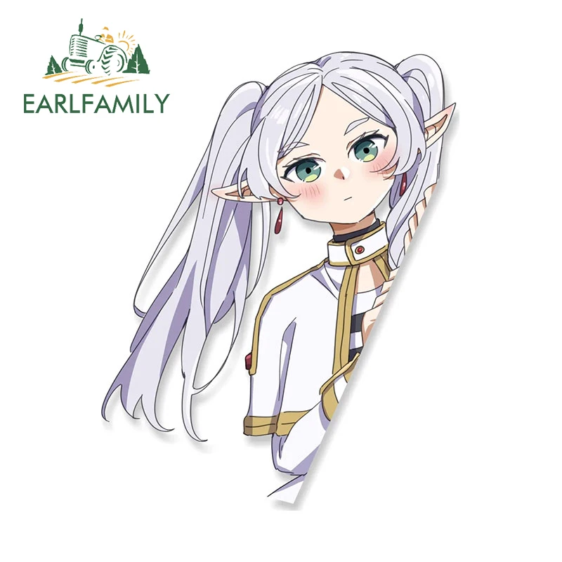 

EARLFAMILY 13 см для Frieren Peek милые автомобильные наклейки водонепроницаемые солнцезащитные наклейки простые граффити автомобильные аксессуары Декор