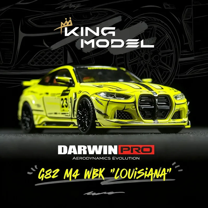 Фото Модель автомобиля KING MODEL 1/64 BMW M4 G82 Darwin PRO, комикс-версия, литая под давлением, коллекционная, из сплава, имитационная модель, игрушка-подарок для мальчиков # пийтии №1