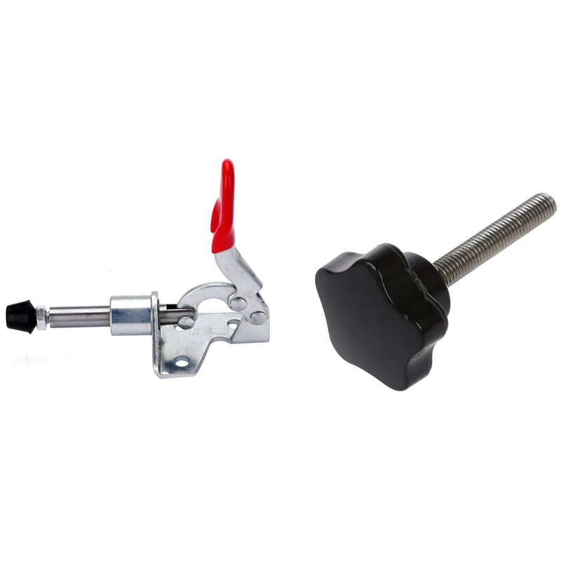 

M8 X 50Mm Thread Star Hand Knob Tightening Screw With 1Pcs Hand Tool Toggle Clamp Vertical Clamp Stroke Push Pull 301AM