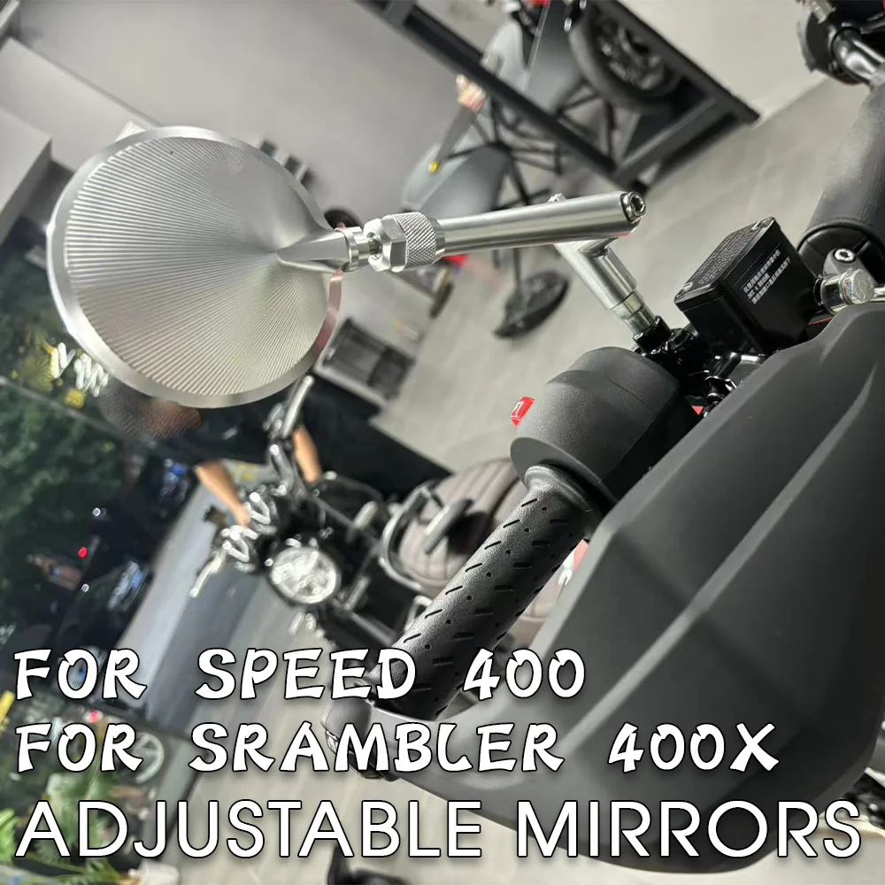 Регулируемые круглые зеркала для мотоцикла Srambler 400X2024 400X Speed 400 Аксессуары Ретро