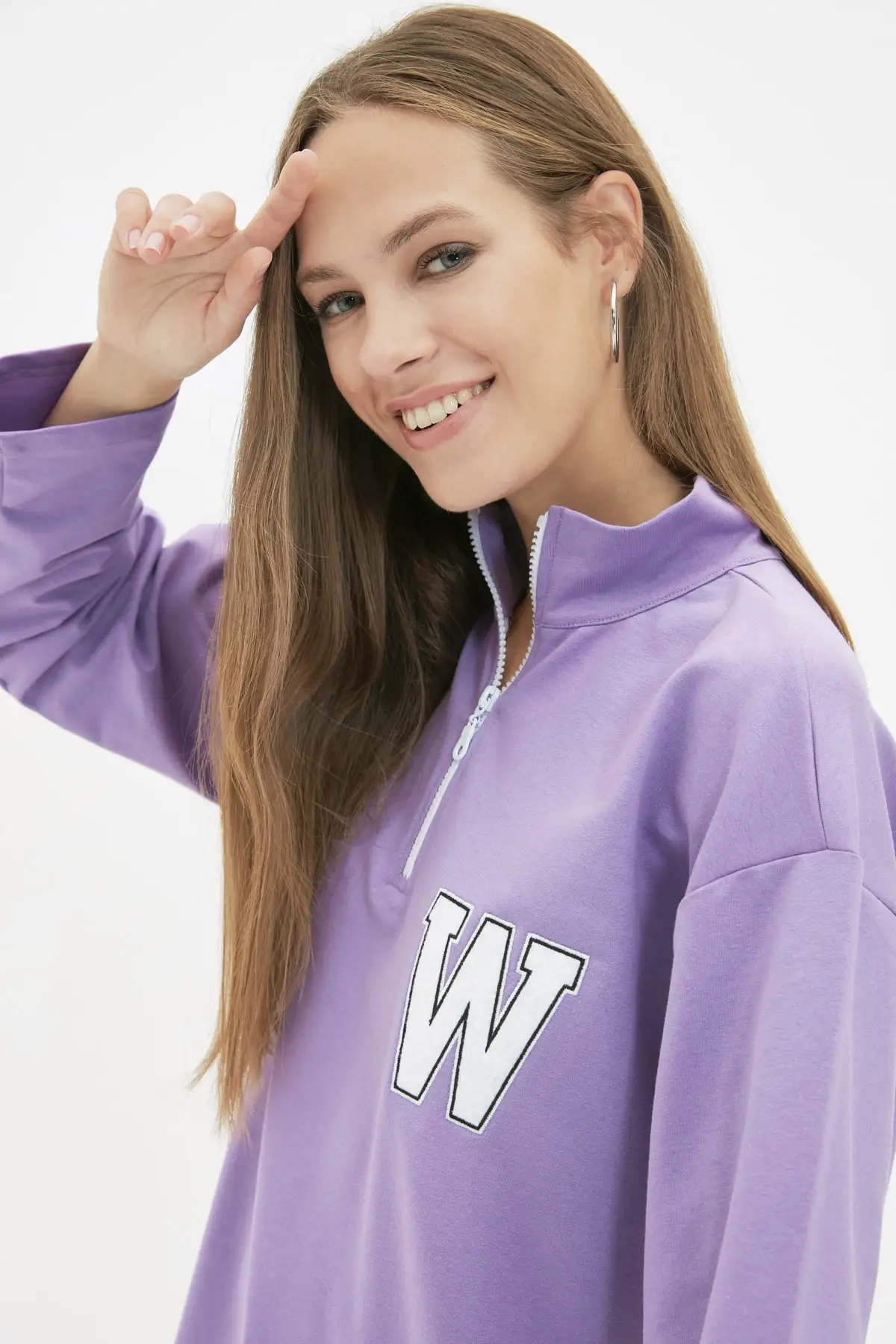 

Trendyol Zipper Collar Patch Detaylı Knitted Sweatshirt TCTAW22TW0225