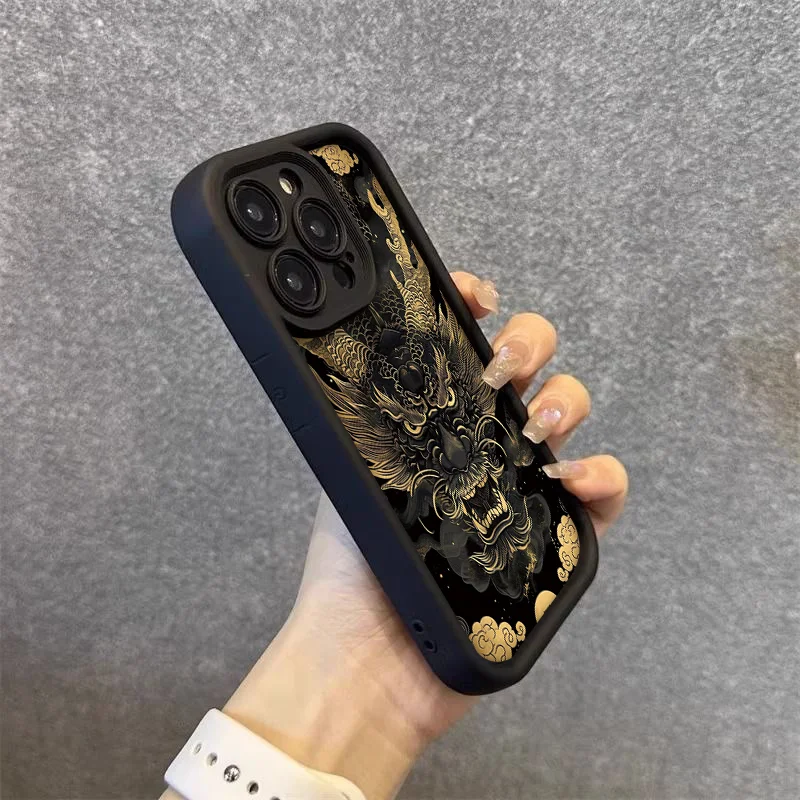 Чехол для телефона с золотым Драконом Xiaomi Mi 14 13 11 Lite 5G NE 12T POCO X3 F5 F3 F4 X5 X4 GT M3 Pro