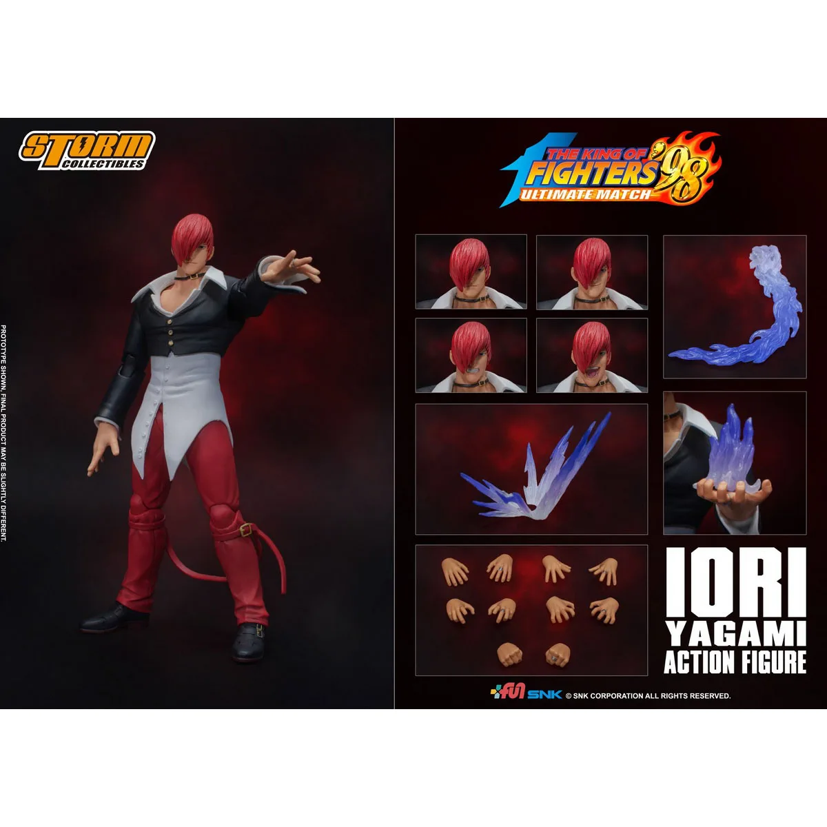 

In Stock Original Storm Toys Iori Yagami The King of Fighters '98 1/12 KOF SKKF-004 Game Character Model Movable Doll Art