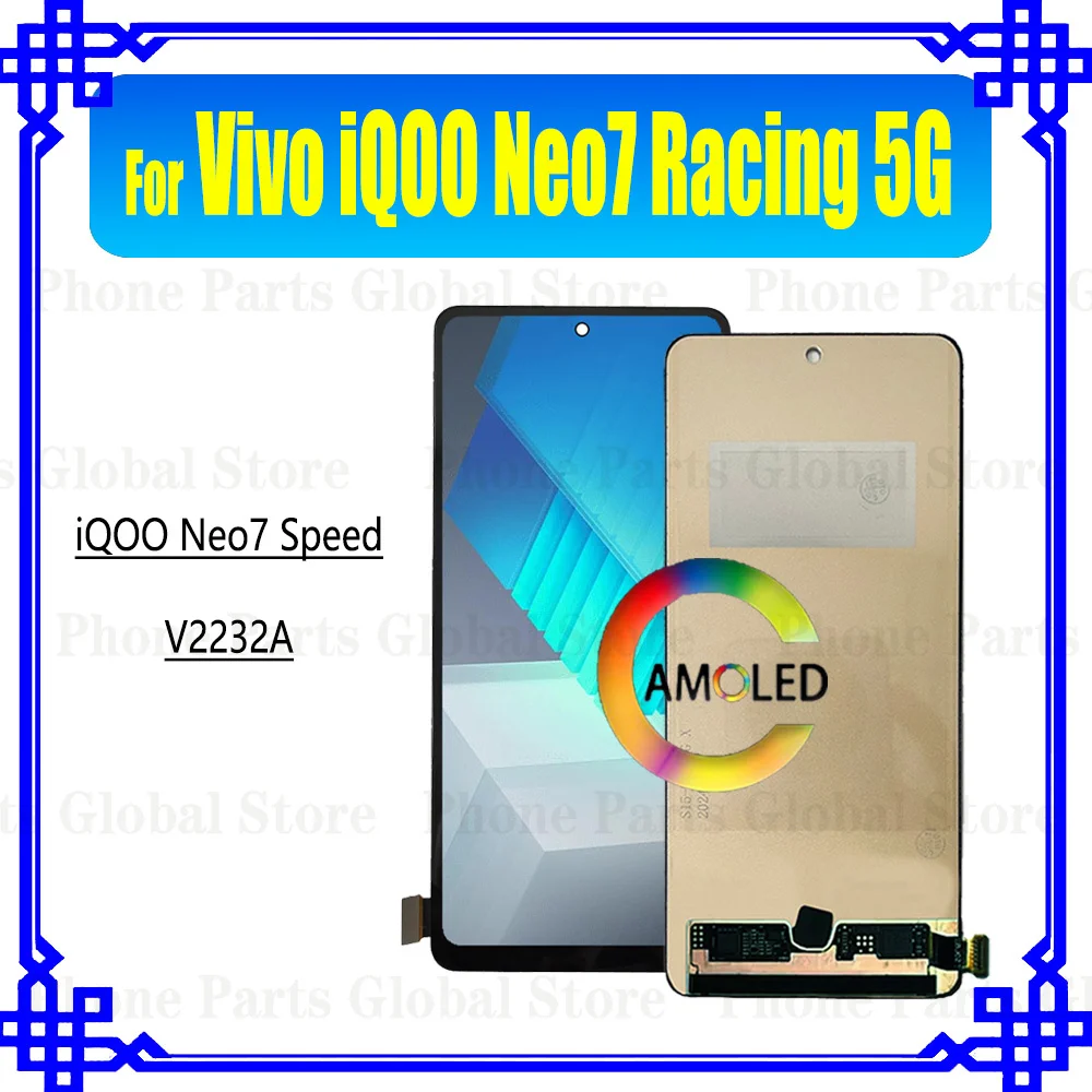 Фото AMOLED для Vivo iQOO Neo7 Racing 5G ЖК-экран V2232A ЖК-дисплей с сенсорным преобразователем и QOO Neo 7-скоростной ЖК-дисплей в сборе №1