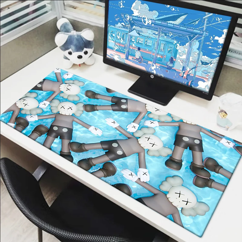 K-Kaws Keyboard Pad Pc Accessories Rubber Mat Mouse Cartoon Gaming Pads Mousepad Mause Deskmat Gamer Kawaii Desk Anime Protector