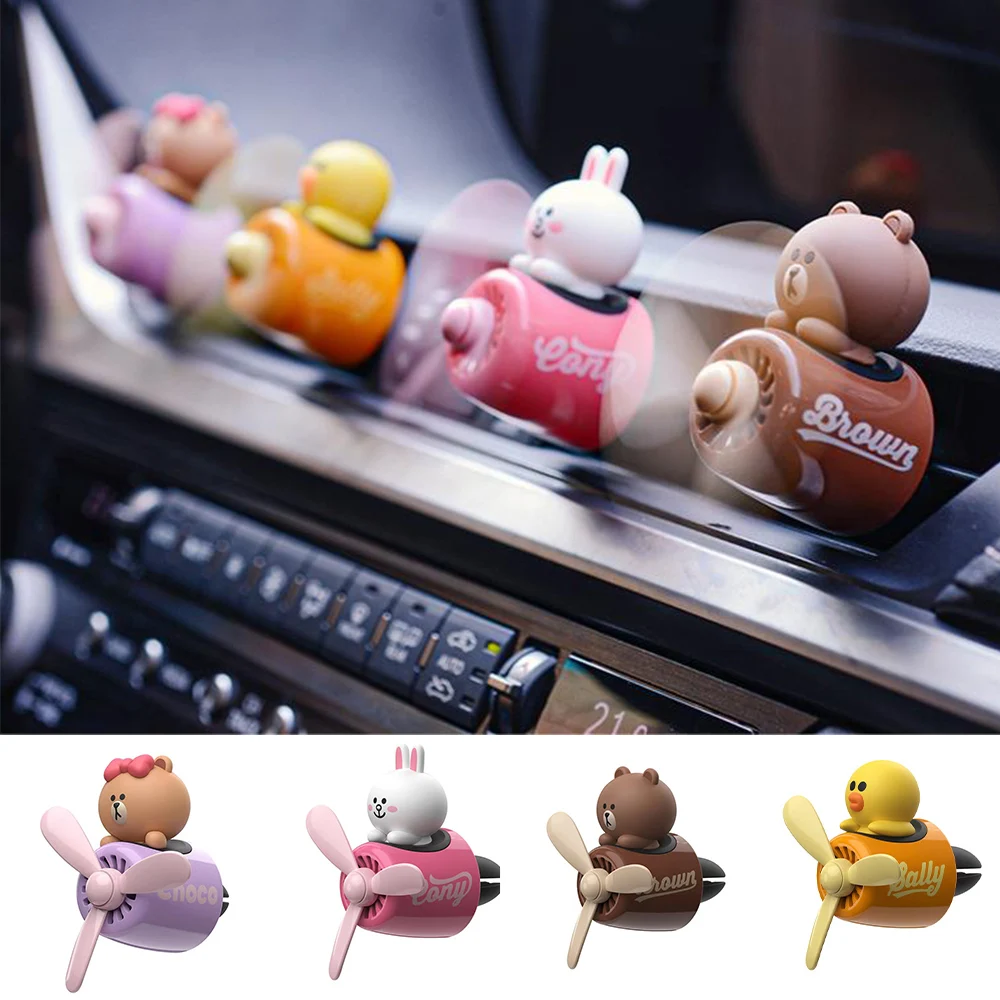 

Anime Line Friends Car Air Outlet Aromatherapy Cartoon Kawaii Brown Cony Car Perfume Ornaments Car Accessories Kids Gift Toys