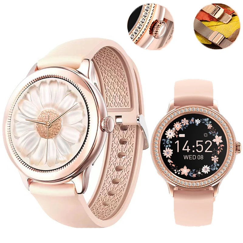 

Diy Dial Smart Watch Ladies Heart Rate Monitor Menstrual Cycle Record Music Control Sports Fitness Intelligent Wristwatches