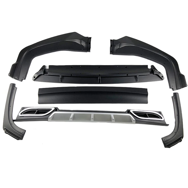 

Rear bumper Body Kit rush Accent VIOS PU rear Lip Exhaust kit Extension Splitter fit for 2018 TOYOTA wigo
