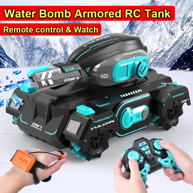 

4WD RC Tank Water Bomb Tank RC Car Toy Gesture Sensing Radio Remote Control Tank Stunt Drift Car Vehicle Toys for Children Boys